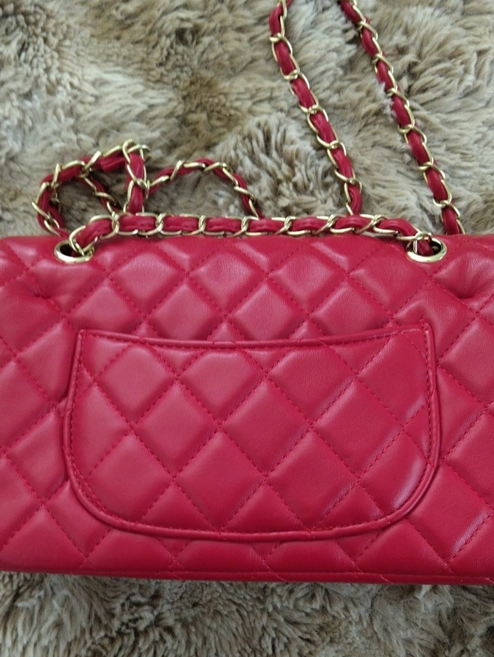 Red Leather Handbag - Picture 2 of 15